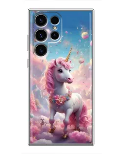 Чехол для Ulefone Note 22 с картинкой «Единорог среди облаков»