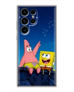 Чехол для Ulefone Note 22 с картинкой «Губка Боб и Патрик ночью» Чехол для Ulefone Note 22 с картинкой «Губка Боб и Патрик ночью»