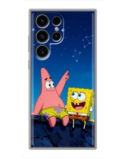 Чехол для Ulefone Note 22 с картинкой «Губка Боб и Патрик ночью»