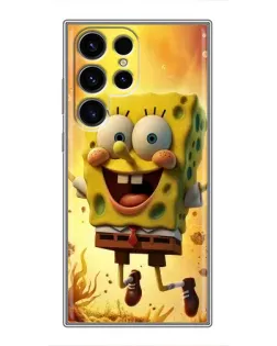 Чехол для Ulefone Note 22 с картинкой «Губка Боб прыгает»