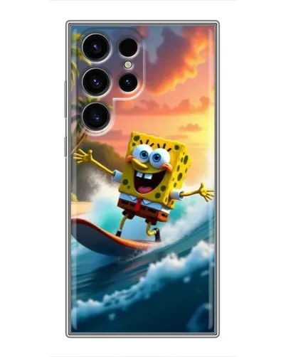 Чехол для Ulefone Note 22 с картинкой «Губка Боб серфингист»