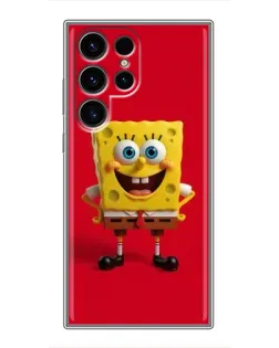 Чехол для Ulefone Note 22 с картинкой «Спанч Боб на красном»