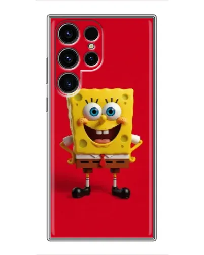 Чехол для Ulefone Note 22 с картинкой «Спанч Боб на красном»