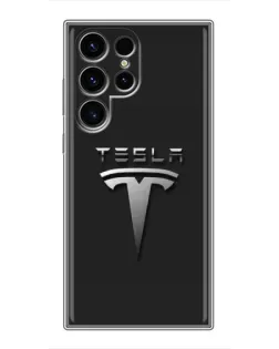 Чохол для Ulefone Note 22 з картинкою «Сталевий логотип Tesla»