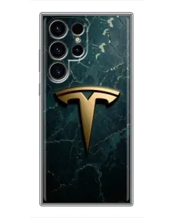 Чохол для Ulefone Note 22 з картинкою «Мармурова Tesla Gold»
