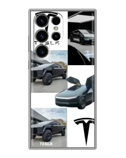 Чохол для Ulefone Note 22 з картинкою «Колаж Cybertruck Tesla»