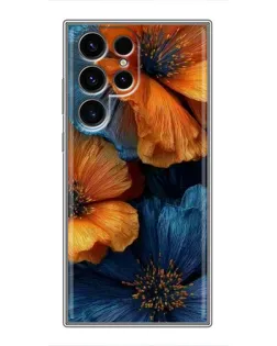 Чехол для Ulefone Note 22 с картинкой «Яркая сине-оранжевая флора» Чехол для Ulefone Note 22 с картинкой «Яркая сине-оранжевая флора»