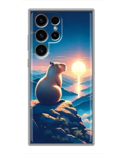 Чохол для Ulefone Note 22 з картинкою «Захід сонця з капібарою»