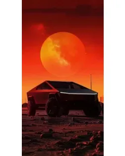 Чехол для Ulefone с картинкой «Cybertruck на Марсе»