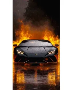 Чехол для Ulefone с картинкой «Lamborghini в огне»