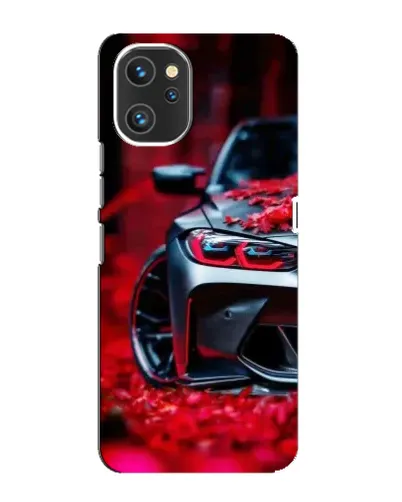 Чехол для UMIDIGI A13 с картинкой «Спортивная BMW и цветы»