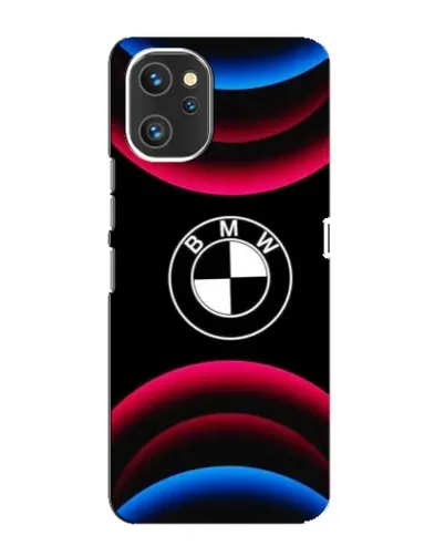 Чехол для UMIDIGI A13 с картинкой «Логотип BMW и неоновые дуги»