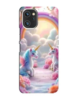 Чехол для UMIDIGI A13 с картинкой «Радуга и единороги»