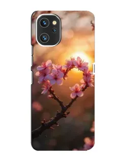 Чехол для UMIDIGI A13 с картинкой «Розовый цвет сердце на фоне заката» Чехол для UMIDIGI A13 с картинкой «Розовый цвет сердце на фоне заката»