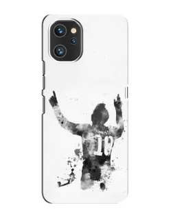 Чехол для UMIDIGI A13 с картинкой «Черно-белый силуэт Месси» Чехол для UMIDIGI A13 с картинкой «Черно-белый силуэт Месси»