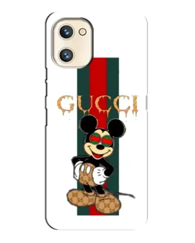 Чехол для UMIDIGI A13s с картинкой «Микки Маус Gucci — полосы»