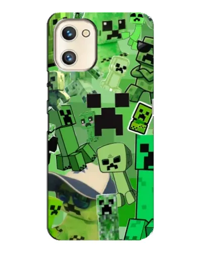 Чехол для UMIDIGI A13s с картинкой «Криперы Minecraft»