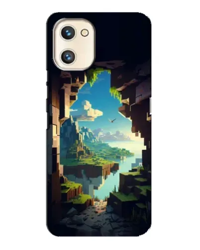 Чехол для UMIDIGI A13s с картинкой «Вид из пещеры»