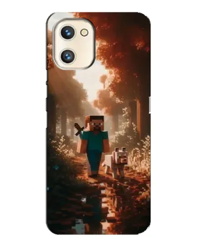 Чехол для UMIDIGI A13s с картинкой «Стив в лесу»