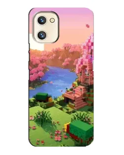 Чохол для UMIDIGI A13s з картинкою «Рожеве дерево Minecraft»