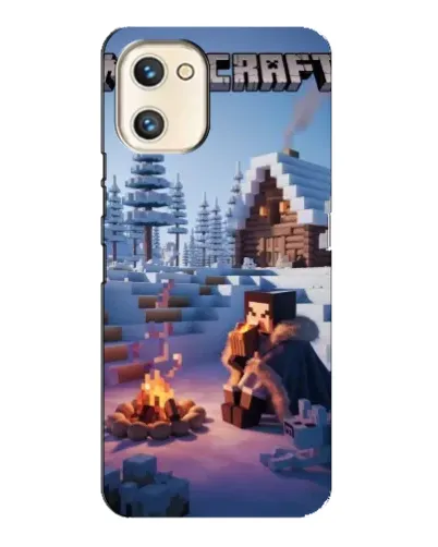 Чехол для UMIDIGI A13s с картинкой «Зимний Minecraft»