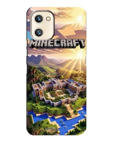 Чехол для UMIDIGI A13s с картинкой «Minecraft панорама»