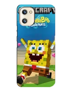 Чохол для UMIDIGI A13s з картинкою «Губка Боб Minecraft»