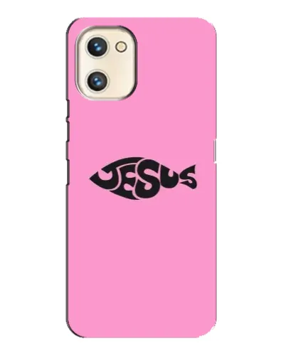 Чехол для UMIDIGI A13s с картинкой «Розовый символ  Jesus»