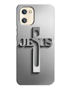 Чехол для UMIDIGI A13s с картинкой «Металлический крест Jesus»
