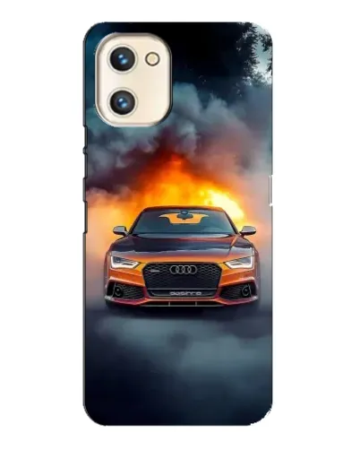 Чехол для UMIDIGI A13s с картинкой «Audi в огненном дыму» Чехол для UMIDIGI A13s с картинкой «Audi в огненном дыму»