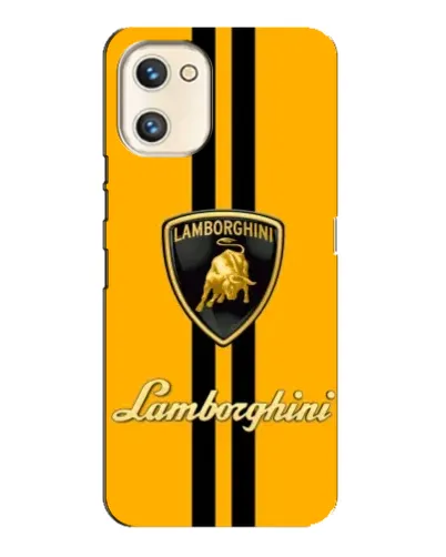 Чехол для UMIDIGI A13s с картинкой «Lamborghini Stripe желтый»