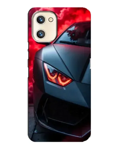 Чехол для UMIDIGI A13s с картинкой «Lamborghini красное сияние»
