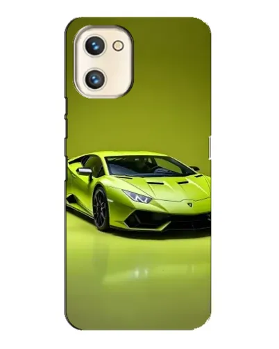 Чехол для UMIDIGI A13s с картинкой «Салатовый Lamborghini Huracan»