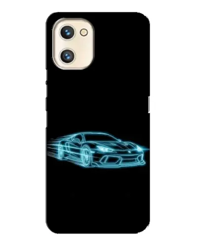 Чехол для UMIDIGI A13s с картинкой «Неоновый контур Lamborghini»