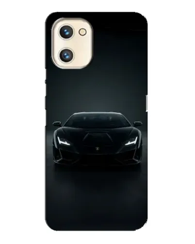 Чехол для UMIDIGI A13s с картинкой «Черный Lamborghini Aventador»