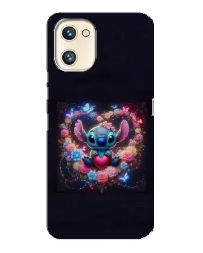 Чехол для UMIDIGI A13s с картинкой «Stitch в цветах»