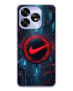 Чехол для UMIDIGI A15 с картинкой «Техногенный стиль Nike»