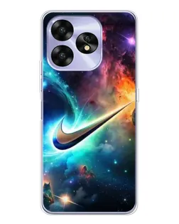 Чехол для UMIDIGI A15 с картинкой «Космический Nike Swoosh»