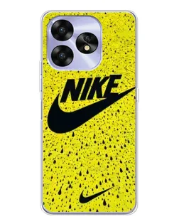 Чехол для UMIDIGI A15 с картинкой «Желтый текстурный Nike»