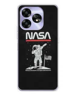 Чехол для UMIDIGI A15 с картинкой «NASA — шагаем по Луне» Чехол для UMIDIGI A15 с картинкой «NASA — шагаем по Луне»
