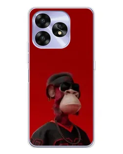 Чехол для UMIDIGI A15 с картинкой «Bored Ape в красном»