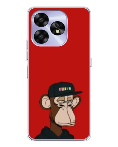 Чехол для UMIDIGI A15 с картинкой «Bored Ape — красный фон» Чехол для UMIDIGI A15 с картинкой «Bored Ape — красный фон»