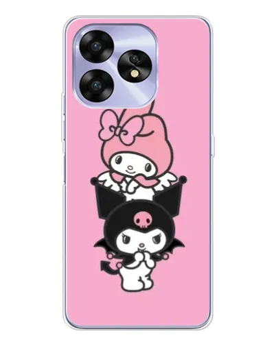 Чехол для UMIDIGI A15 с картинкой «My Melody и Kuromi» Чехол для UMIDIGI A15 с картинкой «My Melody и Kuromi»