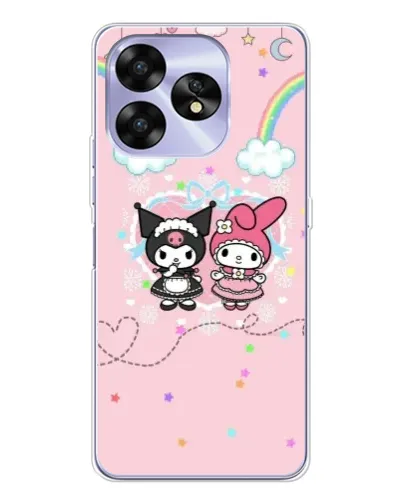 Чехол для UMIDIGI A15 с картинкой «My Melody и Kuromi» Чехол для UMIDIGI A15 с картинкой «My Melody и Kuromi»