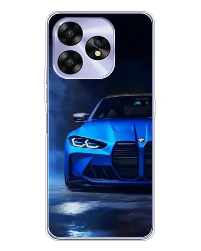 Чехол для UMIDIGI A15 с картинкой «Голубая BMW M4»