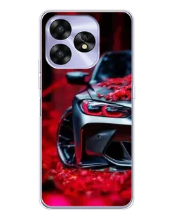Чехол для UMIDIGI A15 с картинкой «Спортивная BMW и цветы» Чехол для UMIDIGI A15 с картинкой «Спортивная BMW и цветы»