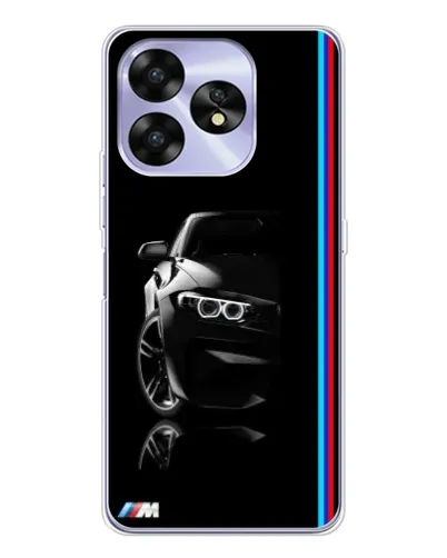 Чехол для UMIDIGI A15 с картинкой «Силуэт BMW в темноте»