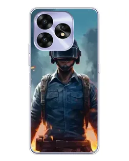 Чехол для UMIDIGI A15 с картинкой «PUBG — реалистичный герой»