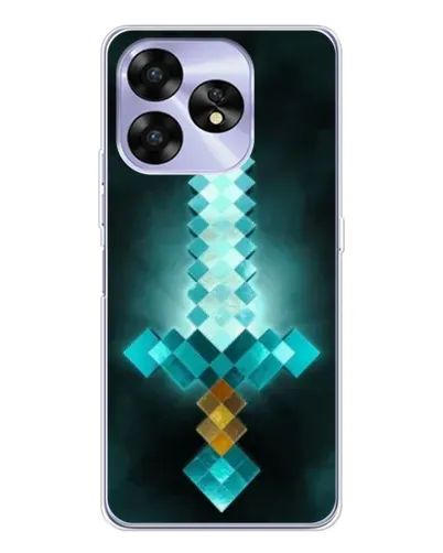 Чехол для UMIDIGI A15 с картинкой «Алмазный меч неон» Чехол для UMIDIGI A15 с картинкой «Алмазный меч неон»