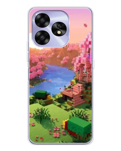 Чехол для UMIDIGI A15 с картинкой «Розовое дерево Minecraft» Чехол для UMIDIGI A15 с картинкой «Розовое дерево Minecraft»